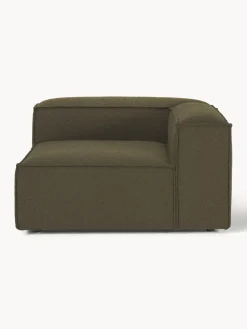 Sofás></noscript>Westwing Collection Módulo de esquina en tejido bouclé Lennon Bouclé verde oliva