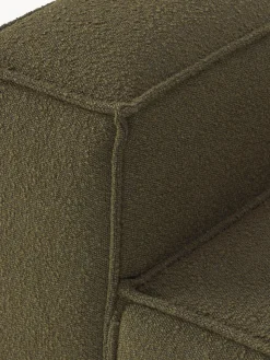 Sofás></noscript>Westwing Collection Módulo de esquina en tejido bouclé Lennon Bouclé verde oliva