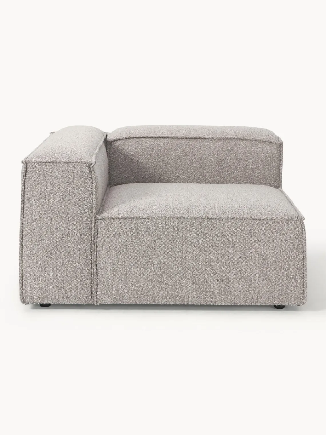 Sofás>Westwing Collection Módulo de esquina en tejido bouclé Lennon Bouclé Taupe