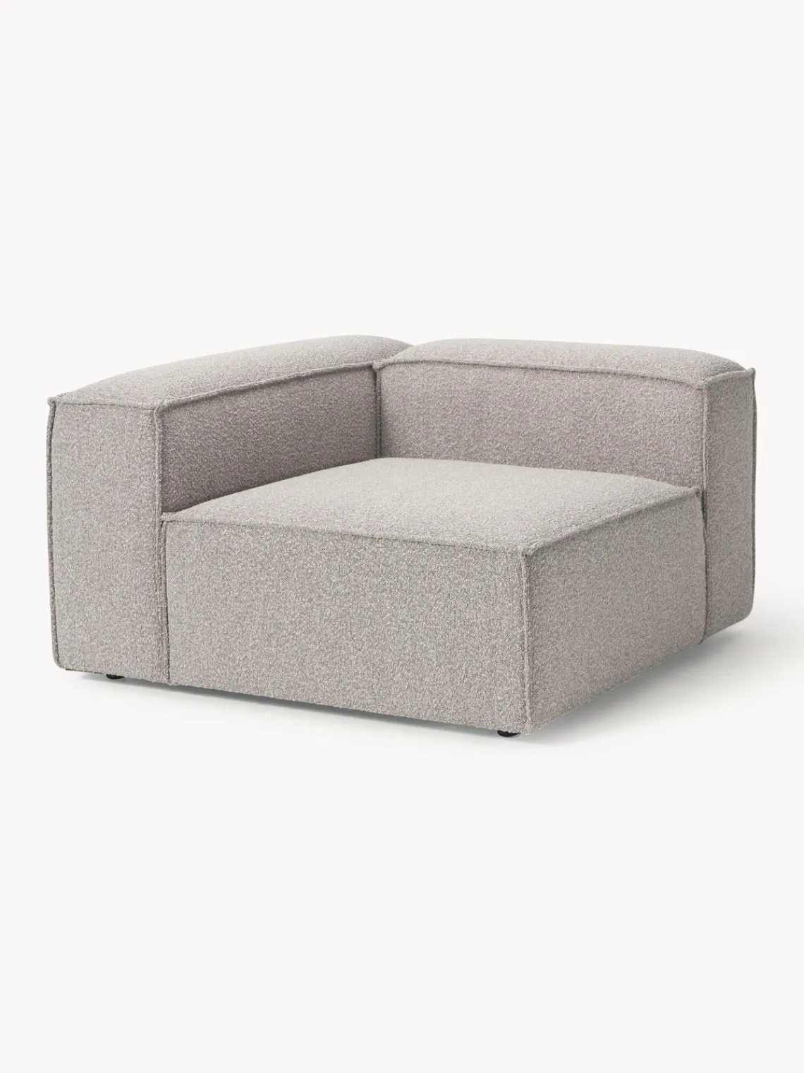 Sofás>Westwing Collection Módulo de esquina en tejido bouclé Lennon Bouclé Taupe