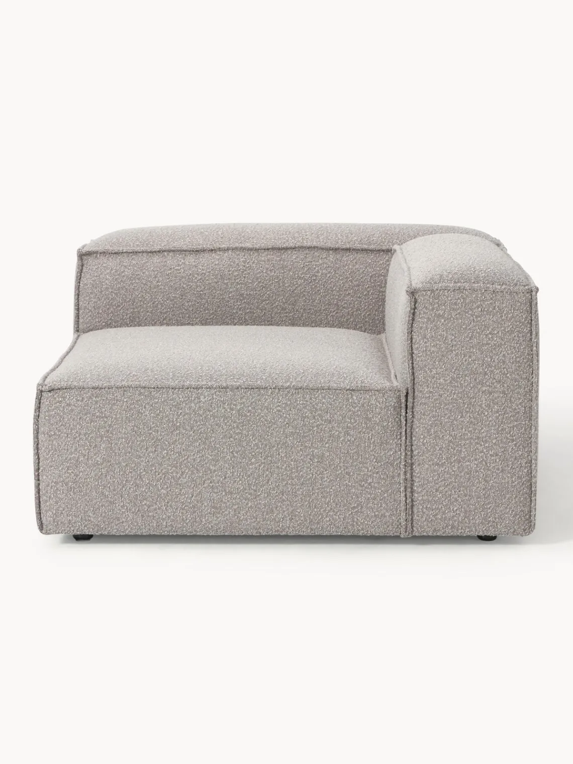 Sofás>Westwing Collection Módulo de esquina en tejido bouclé Lennon Bouclé Taupe