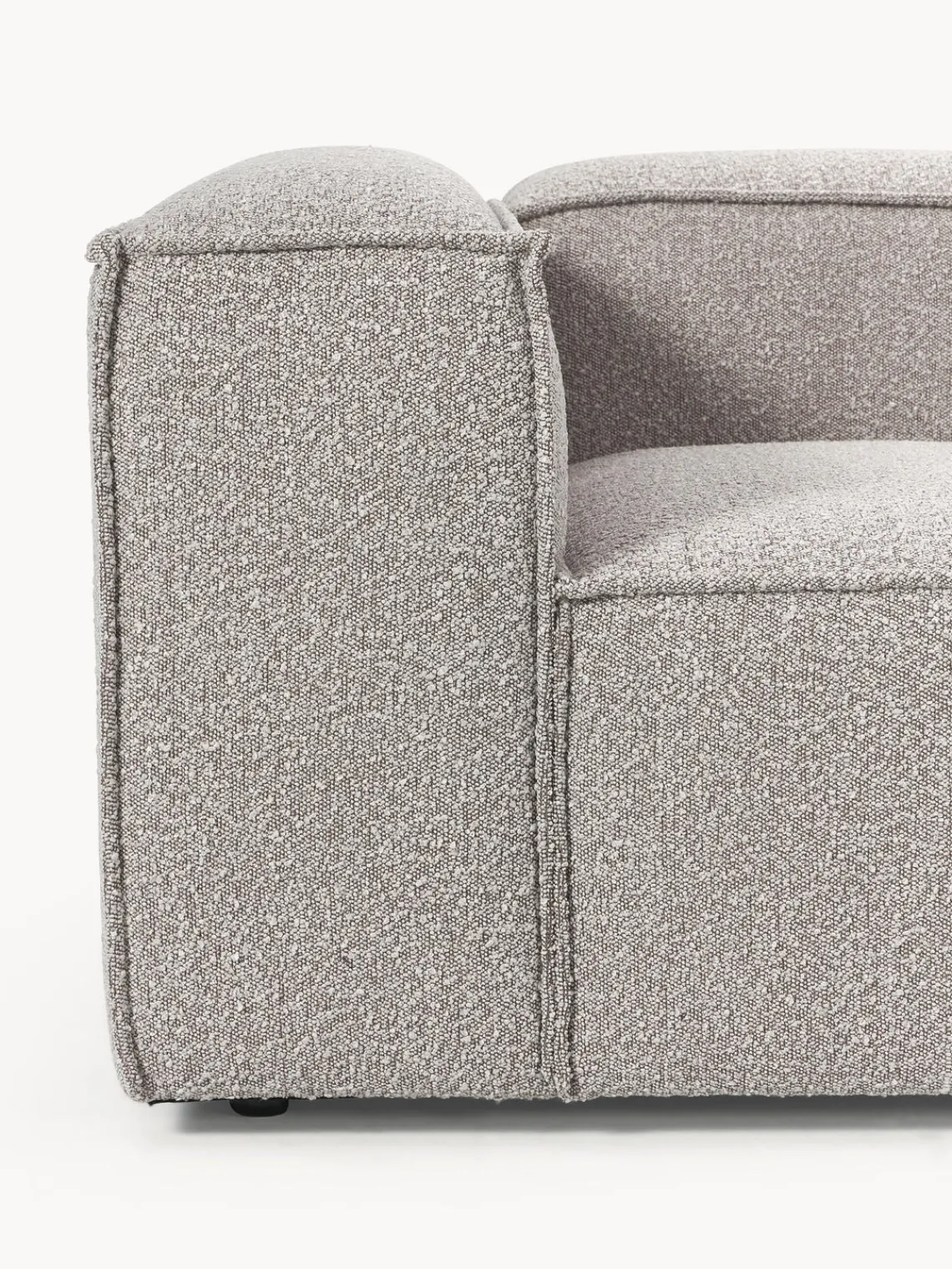 Sofás>Westwing Collection Módulo de esquina en tejido bouclé Lennon Bouclé Taupe