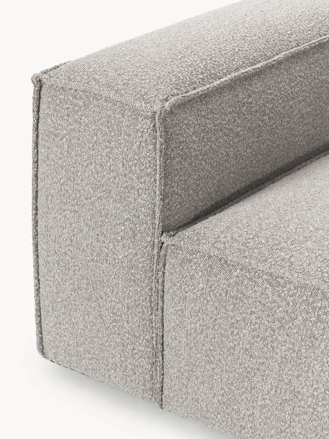 Sofás>Westwing Collection Módulo de esquina en tejido bouclé Lennon Bouclé Taupe