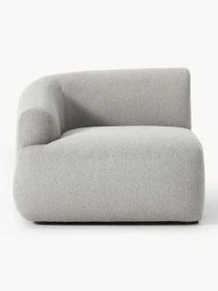 Sofás>Westwing Collection Módulo de esquina en tejido bouclé Sofia Bouclé gris claro