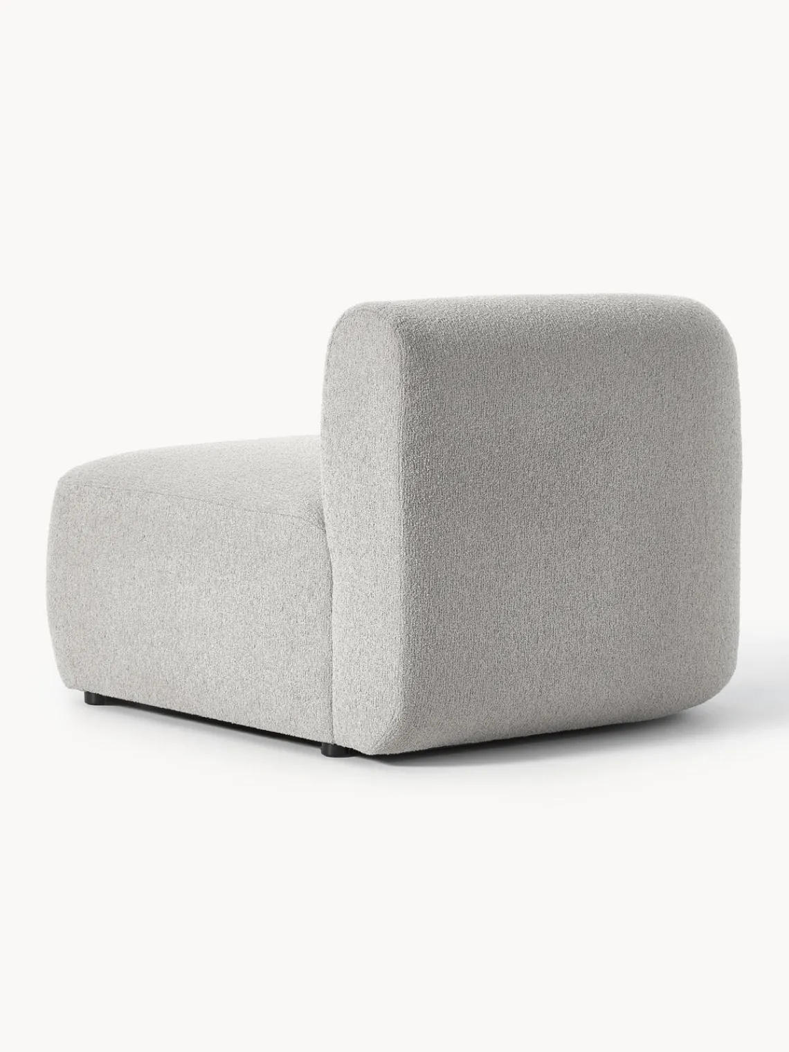 Sofás>Westwing Collection Módulo de esquina en tejido bouclé Sofia Bouclé gris claro