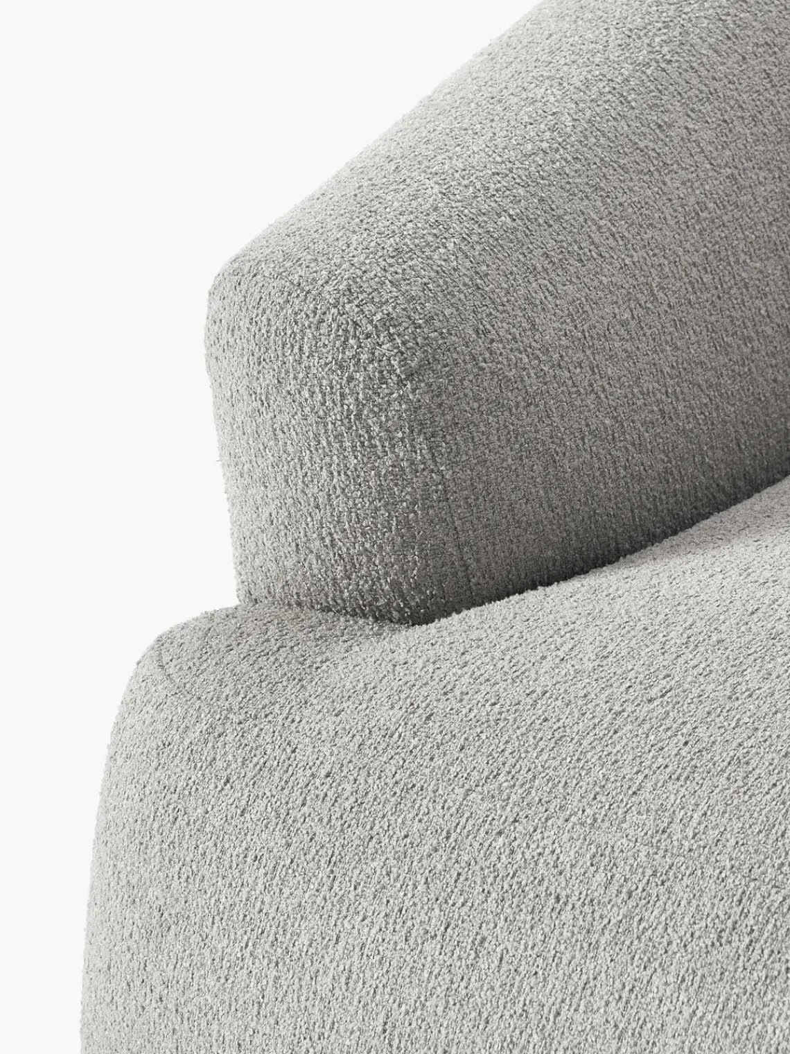 Sofás>Westwing Collection Módulo de esquina en tejido bouclé Sofia Bouclé gris claro