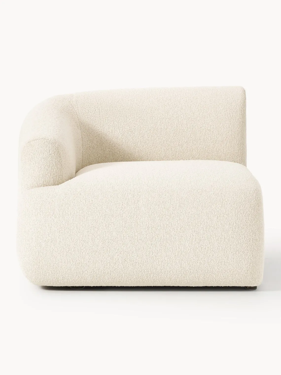 Sofás>Westwing Collection Módulo de esquina en tejido bouclé Sofia Bouclé blanco Off White