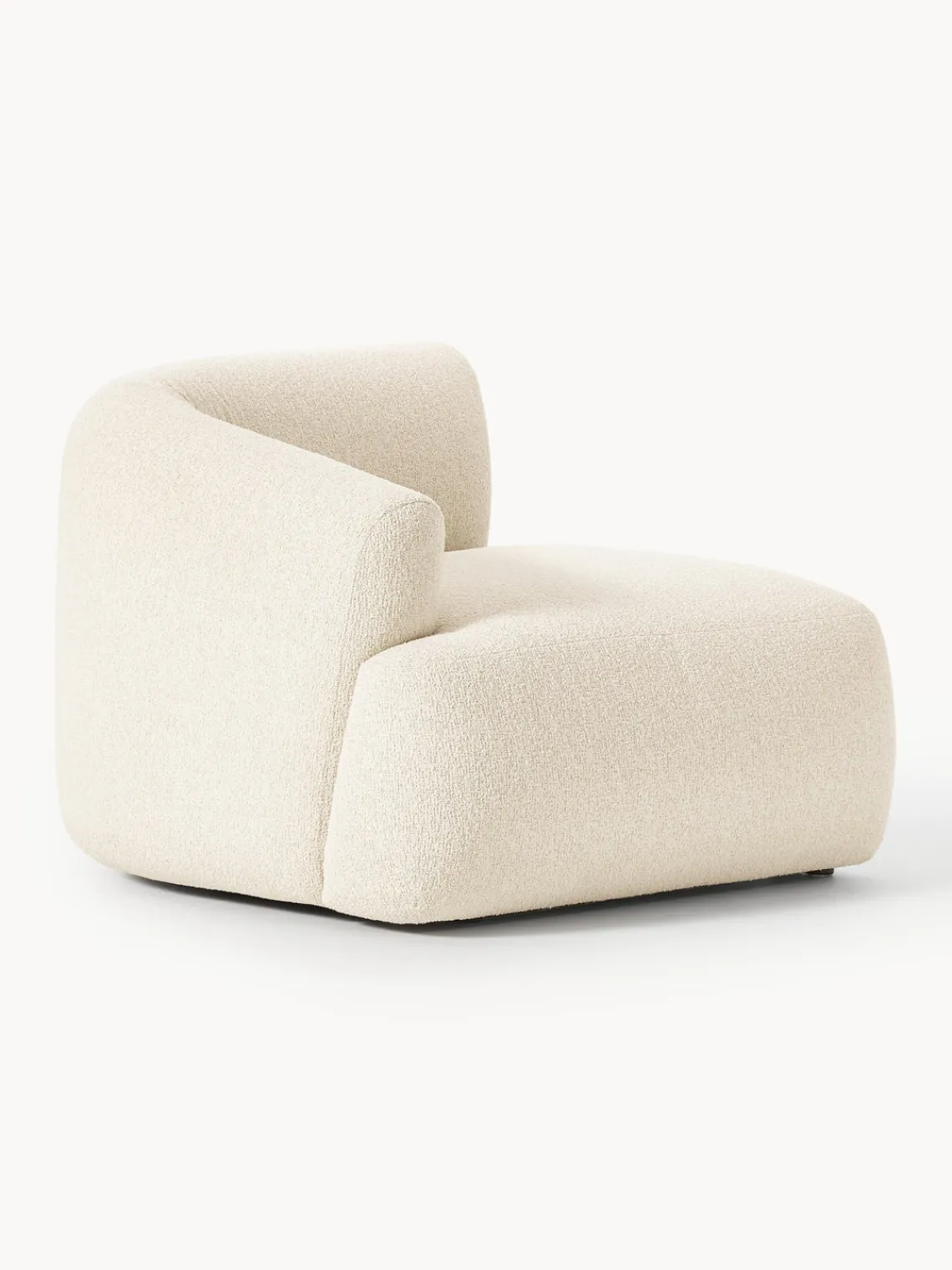 Sofás>Westwing Collection Módulo de esquina en tejido bouclé Sofia Bouclé blanco Off White