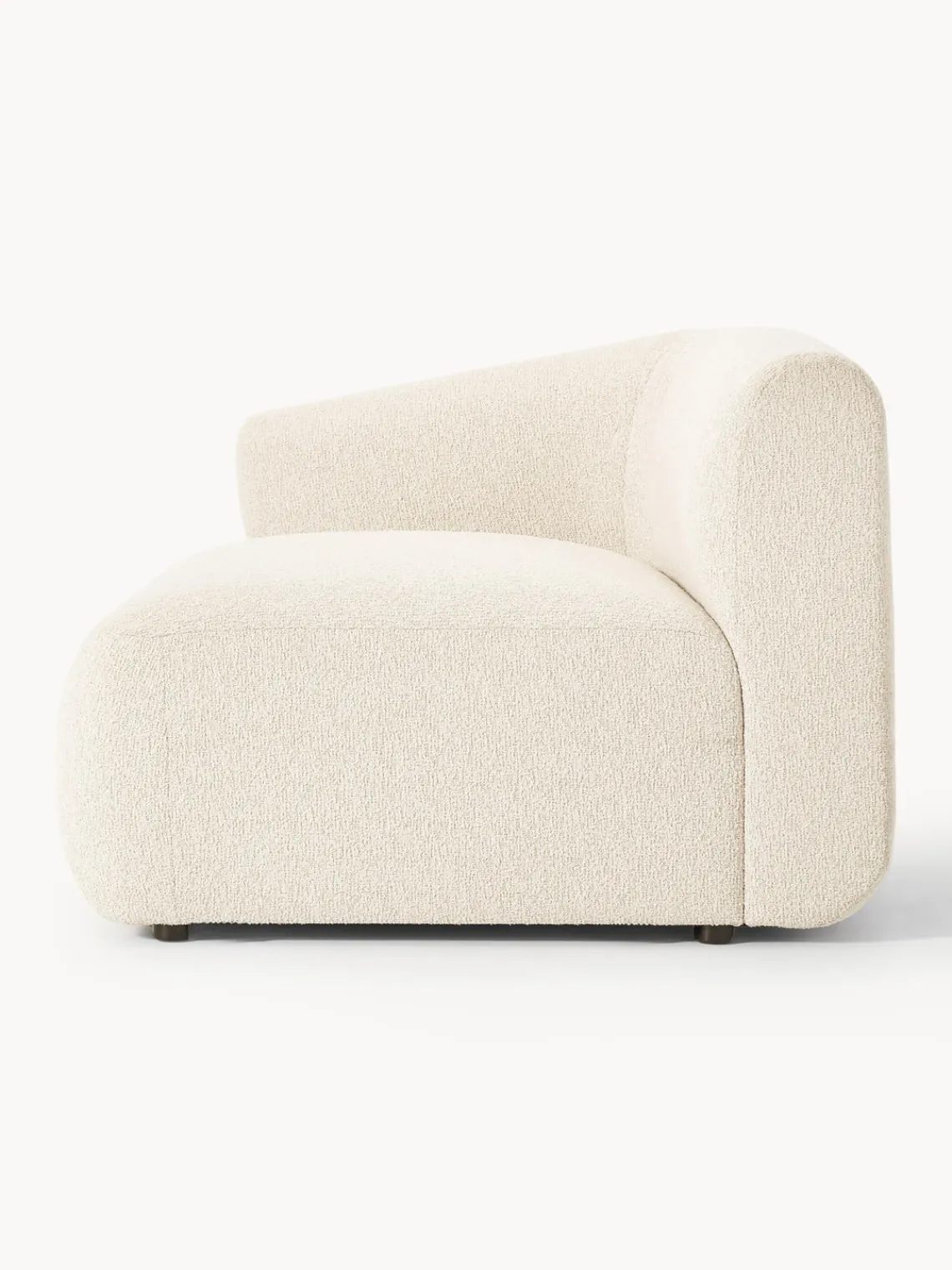 Sofás>Westwing Collection Módulo de esquina en tejido bouclé Sofia Bouclé blanco Off White