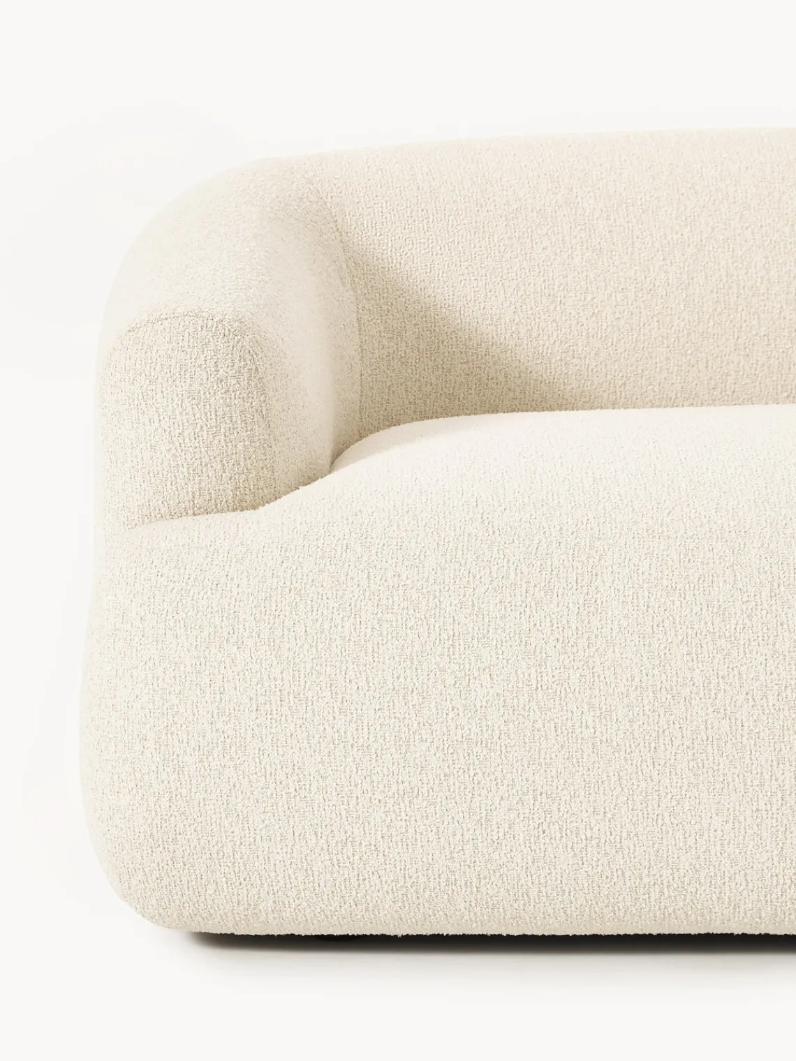 Sofás>Westwing Collection Módulo de esquina en tejido bouclé Sofia Bouclé blanco Off White