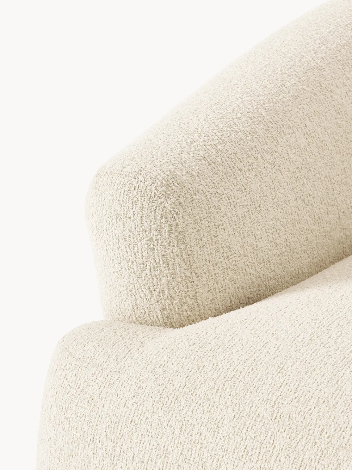 Sofás>Westwing Collection Módulo de esquina en tejido bouclé Sofia Bouclé blanco Off White