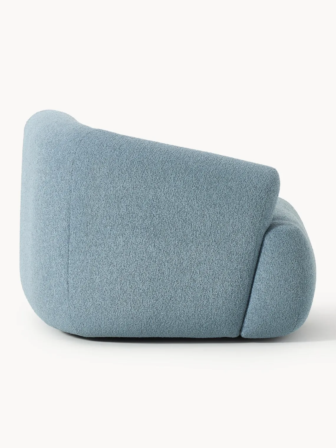 Sofás>Westwing Collection Módulo de esquina en tejido bouclé Sofia Bouclé azul