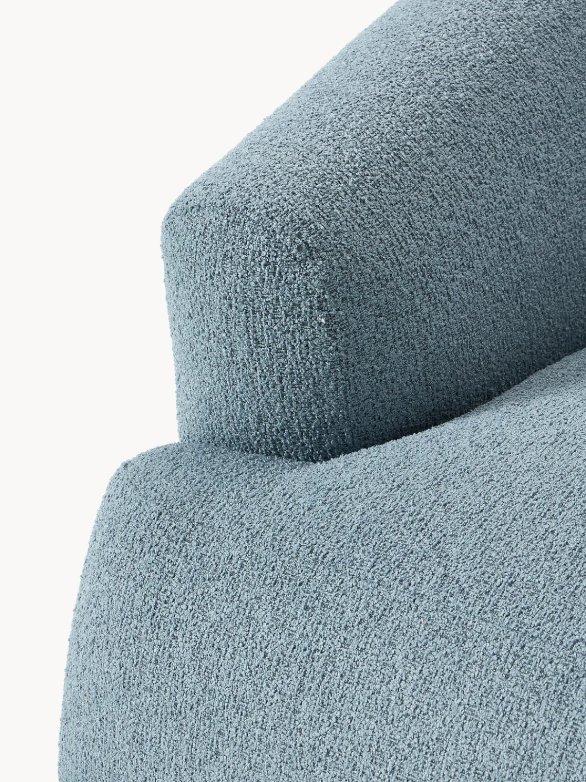 Sofás>Westwing Collection Módulo de esquina en tejido bouclé Sofia Bouclé azul