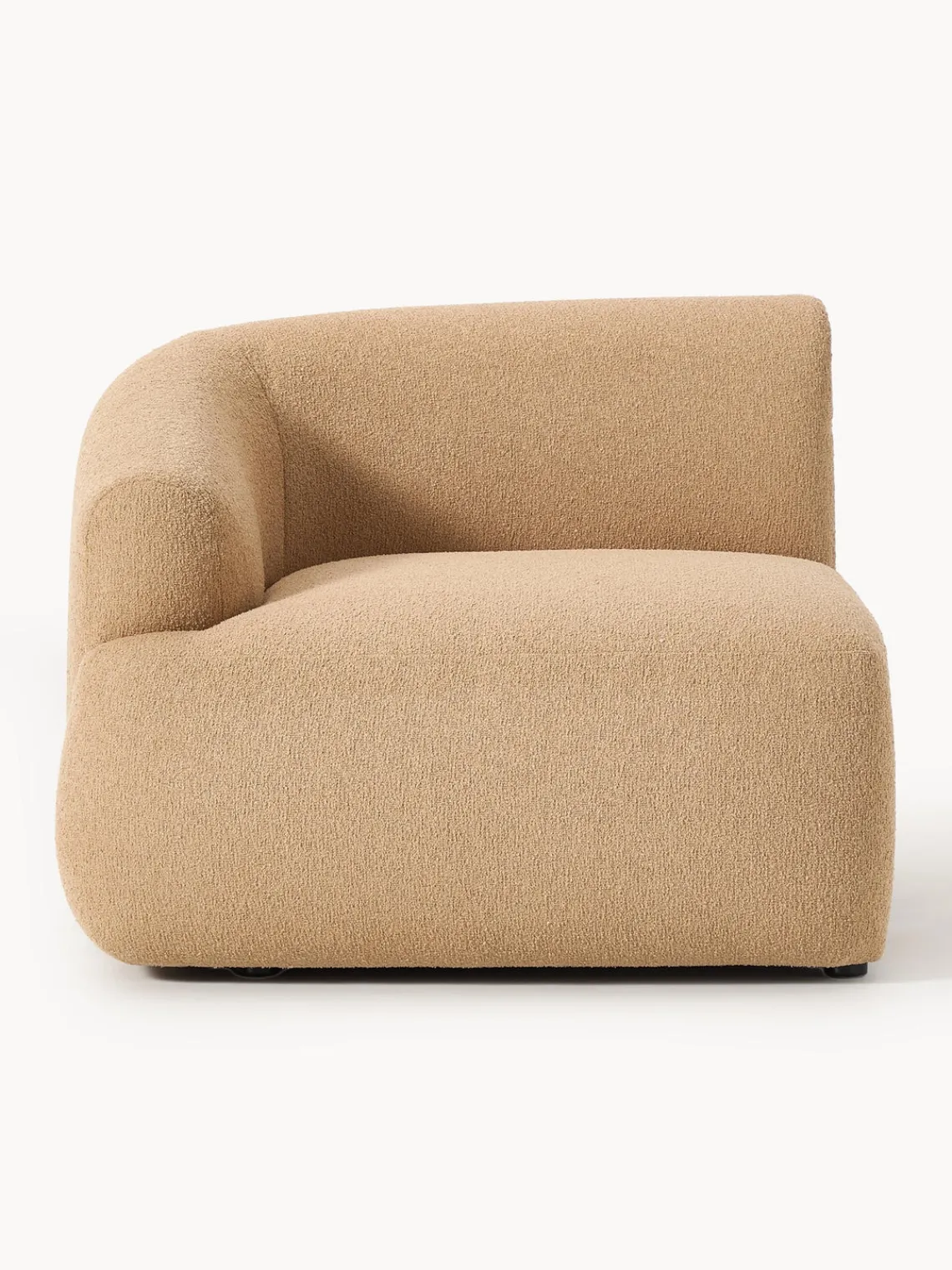 Sofás>Westwing Collection Módulo de esquina en tejido bouclé Sofia Bouclé beige