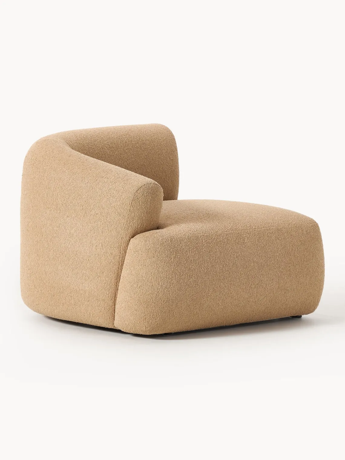 Sofás>Westwing Collection Módulo de esquina en tejido bouclé Sofia Bouclé beige