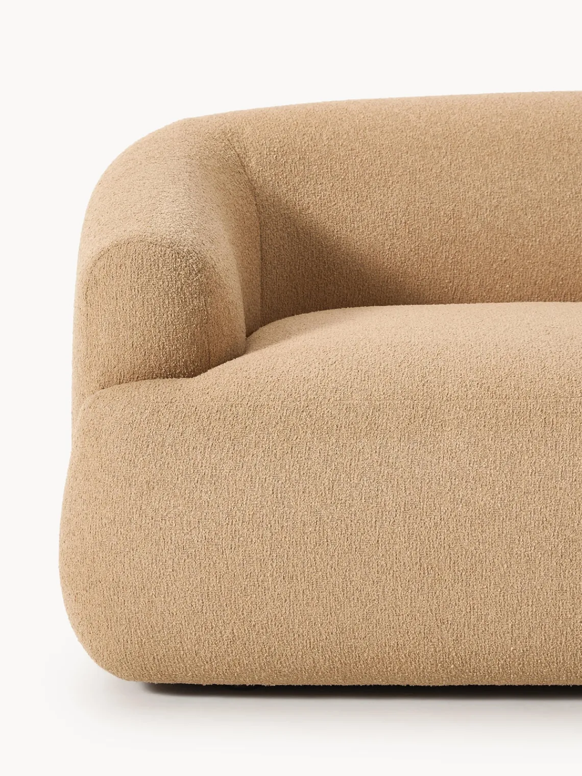 Sofás>Westwing Collection Módulo de esquina en tejido bouclé Sofia Bouclé beige