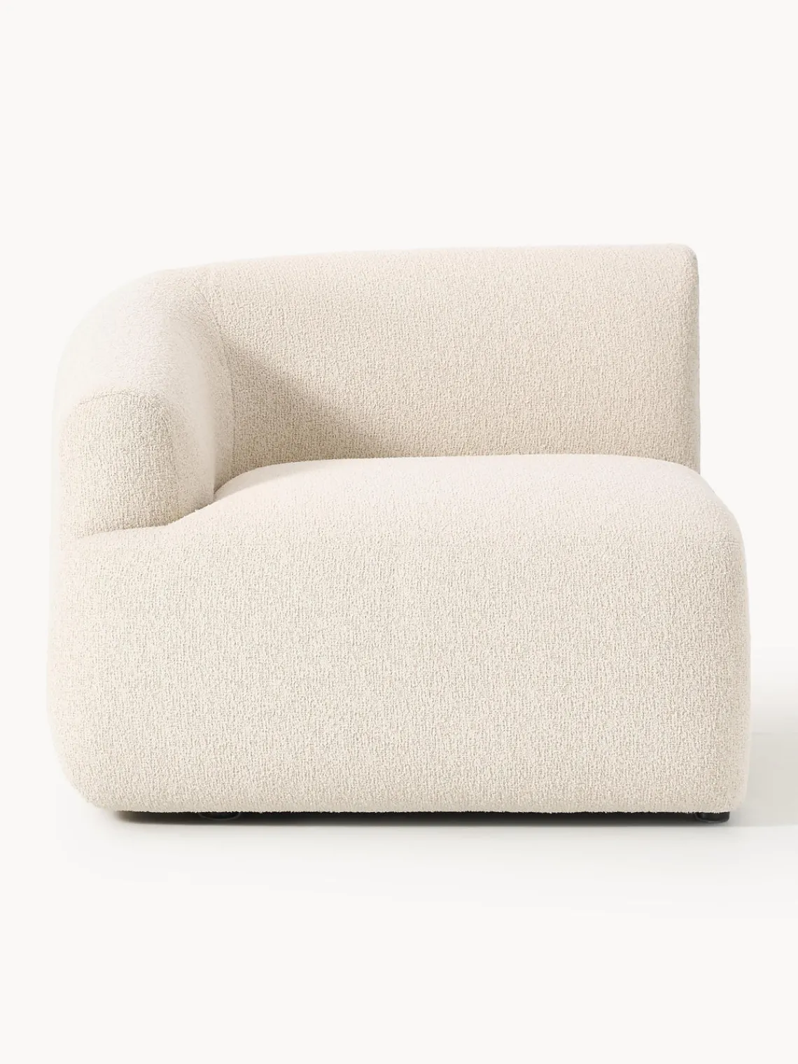 Sofás>Westwing Collection Módulo de esquina en tejido bouclé Sofia Bouclé beige claro