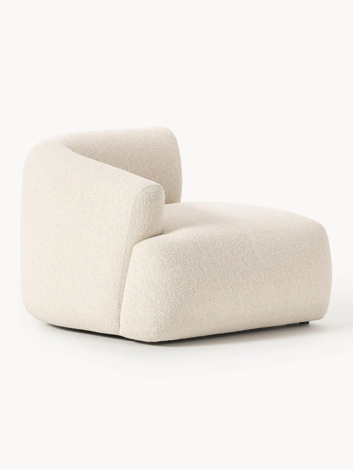 Sofás>Westwing Collection Módulo de esquina en tejido bouclé Sofia Bouclé beige claro