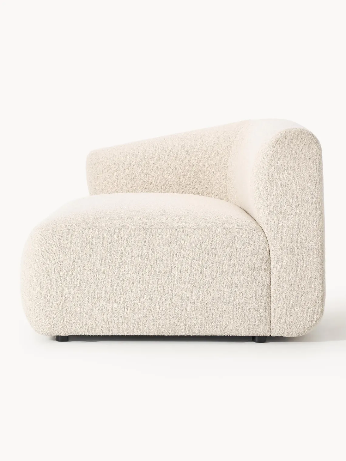 Sofás>Westwing Collection Módulo de esquina en tejido bouclé Sofia Bouclé beige claro