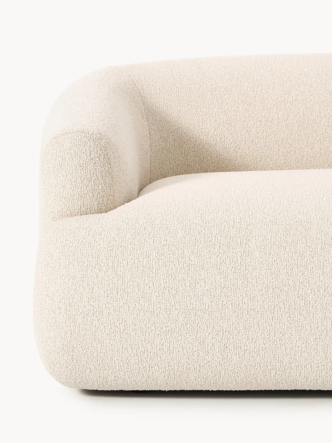 Sofás>Westwing Collection Módulo de esquina en tejido bouclé Sofia Bouclé beige claro