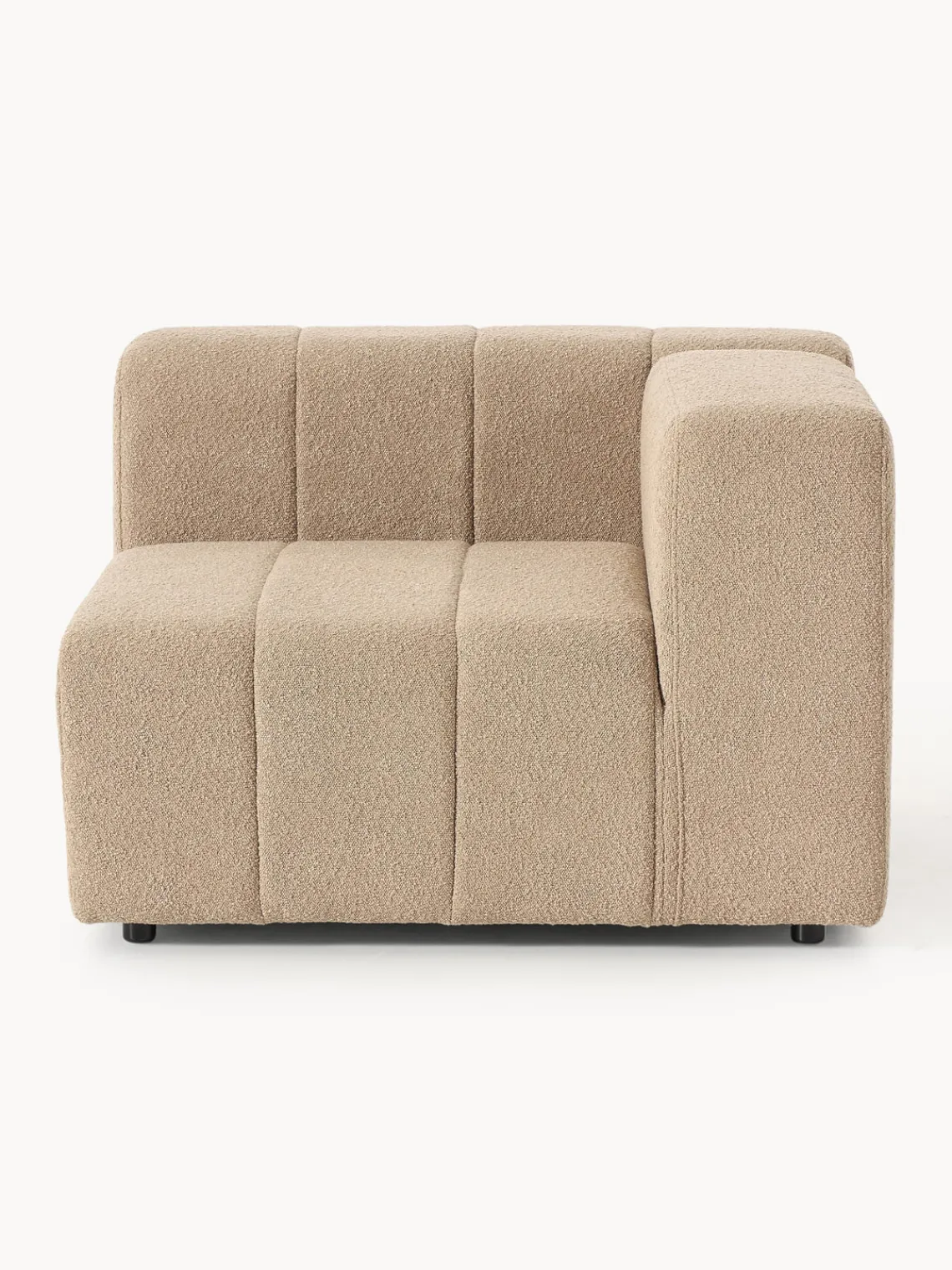 Sofás>Westwing Collection Módulo de esquina en tejido bouclé Lena Bouclé beige