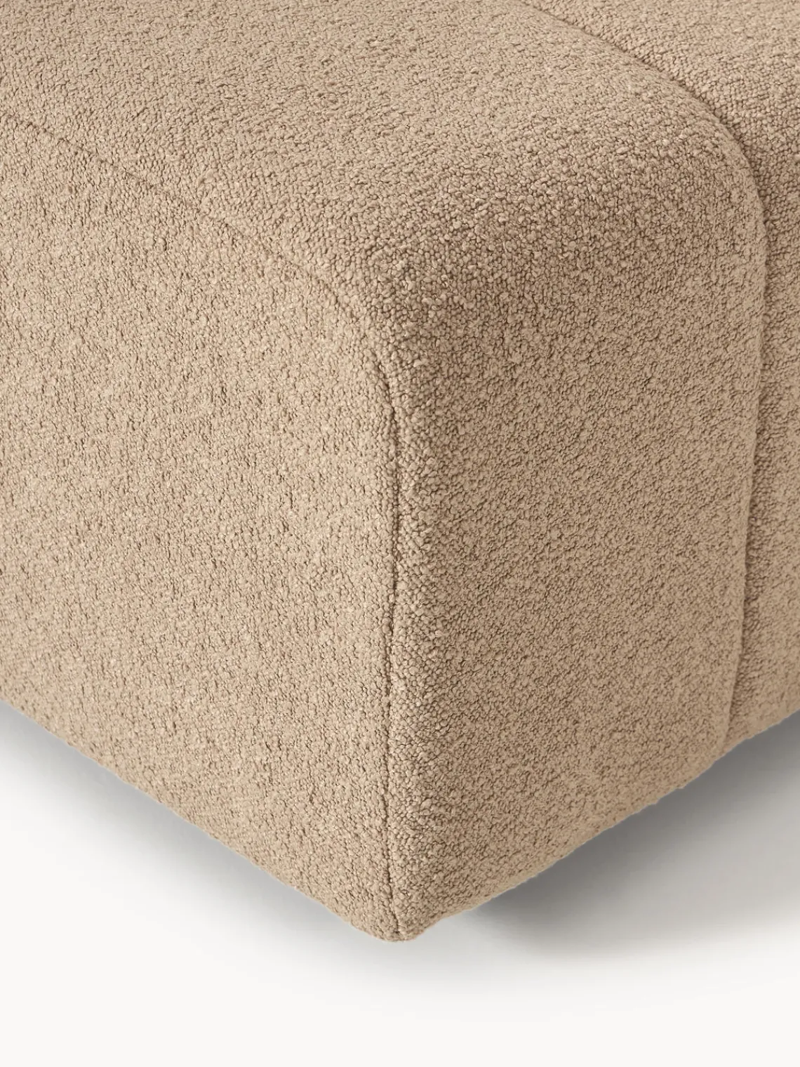 Sofás>Westwing Collection Módulo de esquina en tejido bouclé Lena Bouclé beige