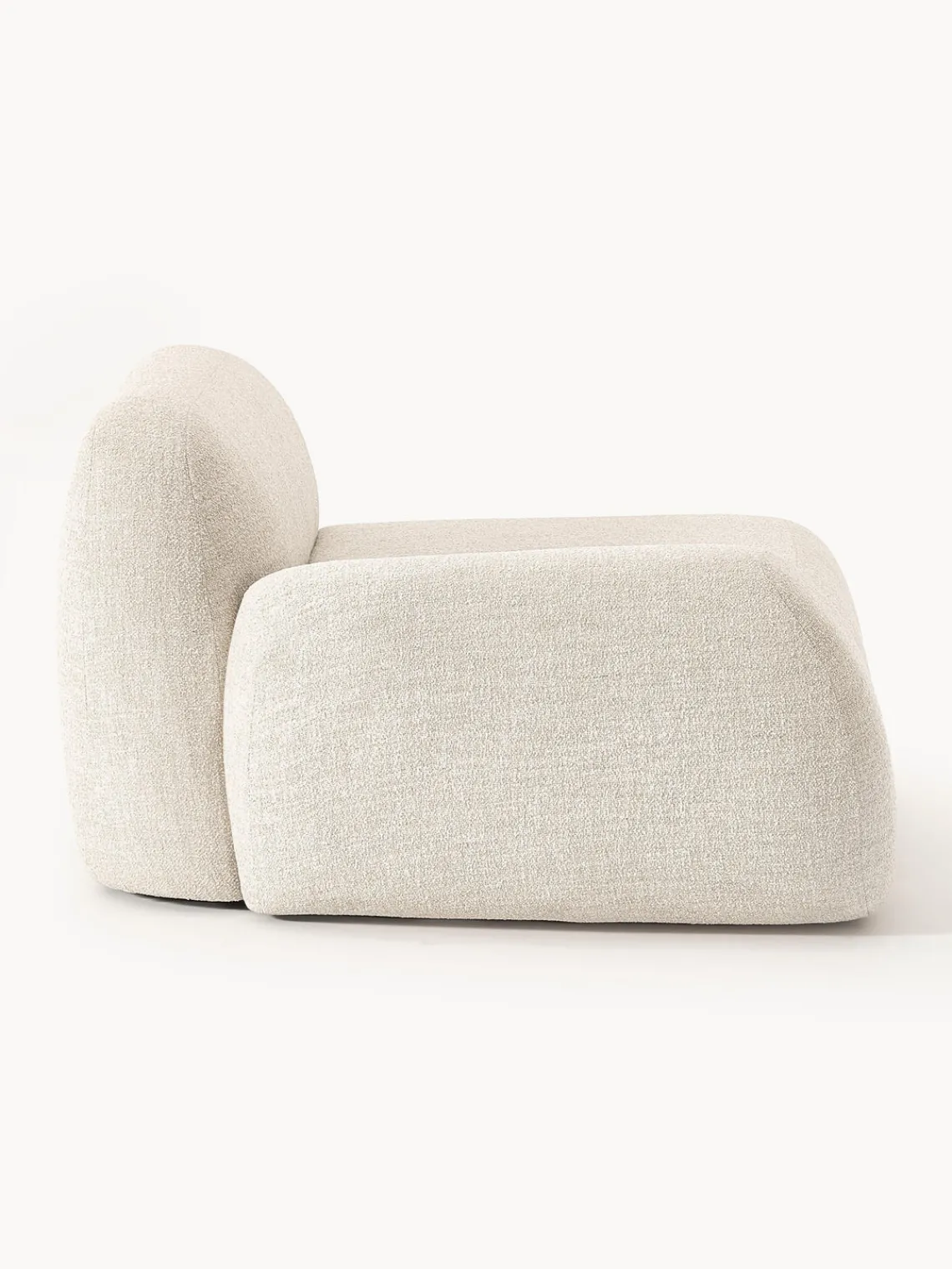 Sofás>Westwing Collection Módulo de esquina en tejido bouclé Wolke Bouclé beige claro