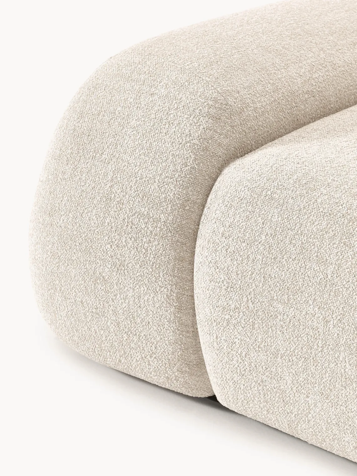 Sofás>Westwing Collection Módulo de esquina en tejido bouclé Wolke Bouclé beige claro