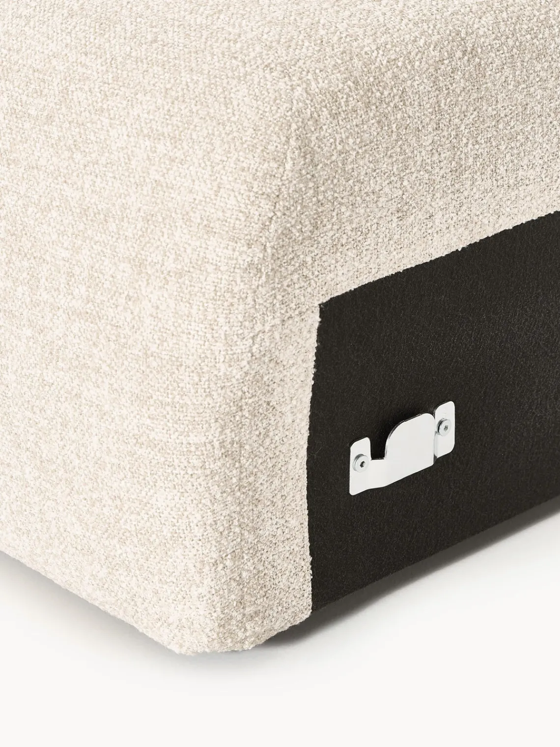 Sofás>Westwing Collection Módulo de esquina en tejido bouclé Wolke Bouclé beige claro