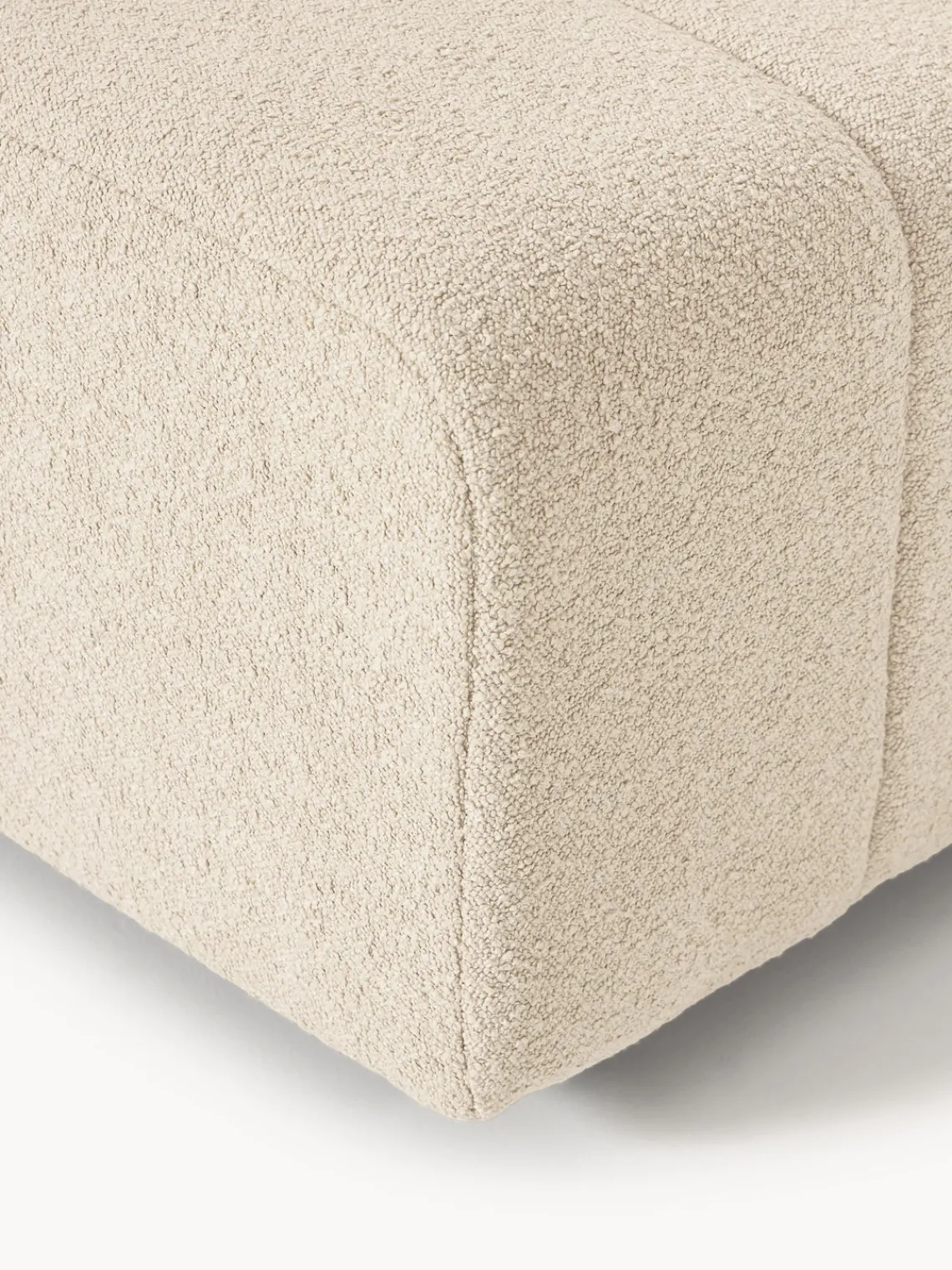 Sofás>Westwing Collection Módulo de esquina en tejido bouclé Lena Bouclé beige