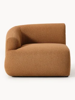 Sofás>Westwing Collection Módulo de esquina en tejido bouclé Sofia Bouclé marrón claro