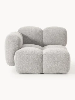 Sofás>Westwing Collection Módulo de esquina en tejido bouclé Tayla Bouclé taupe