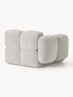 Sofás></noscript>Westwing Collection Módulo de esquina en tejido bouclé Tayla Bouclé taupe