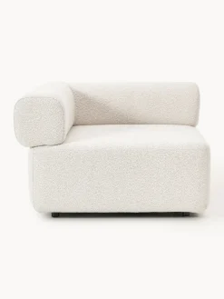 Sofás>Westwing Collection Módulo de esquina en tejido bouclé Anton Bouclé blanco Off White