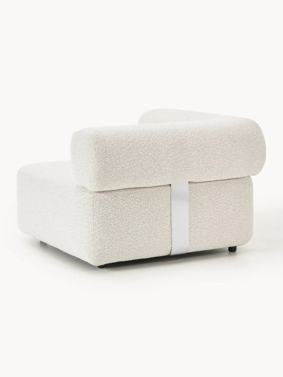 Sofás>Westwing Collection Módulo de esquina en tejido bouclé Anton Bouclé blanco Off White