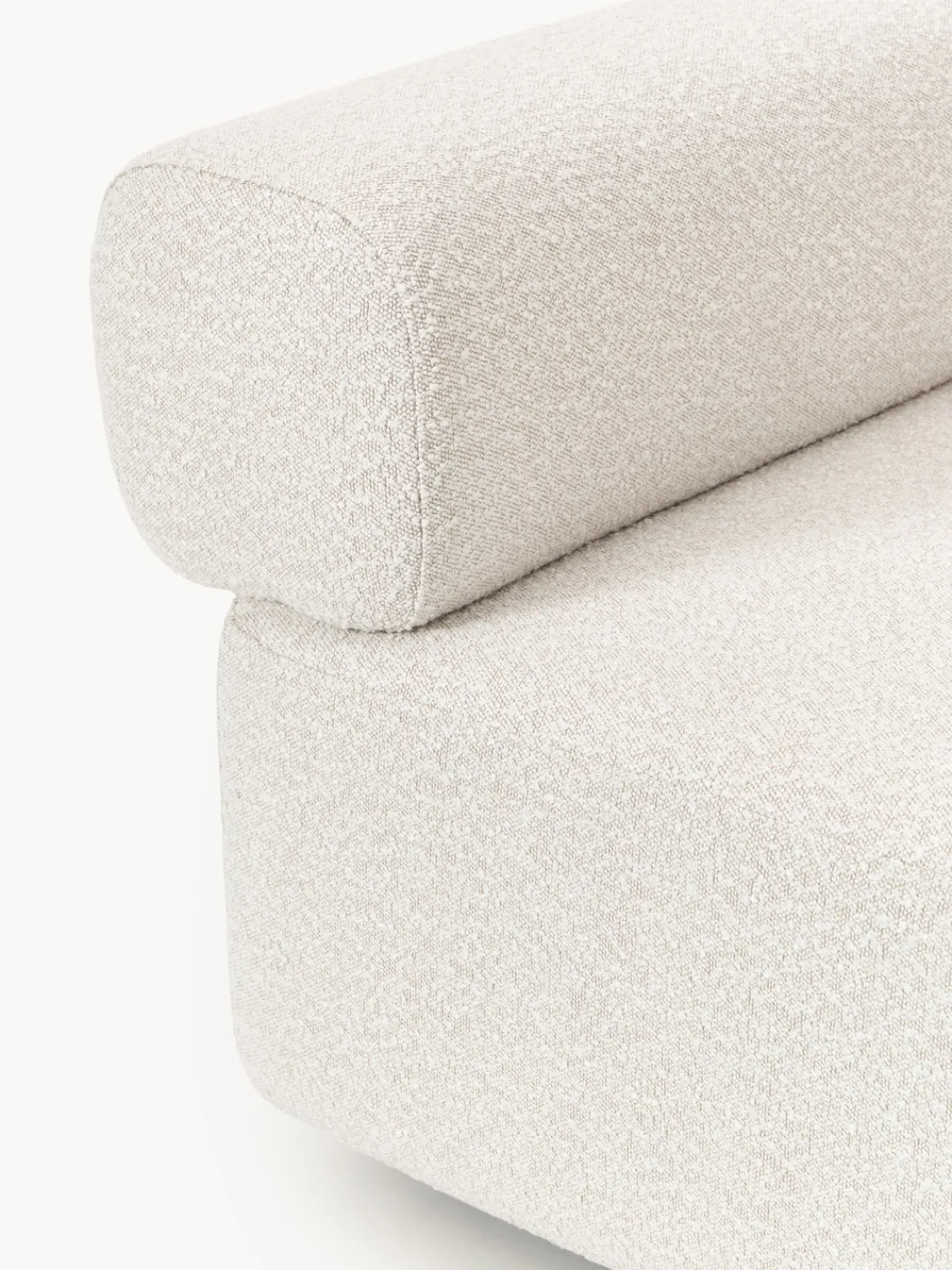 Sofás>Westwing Collection Módulo de esquina en tejido bouclé Anton Bouclé blanco Off White