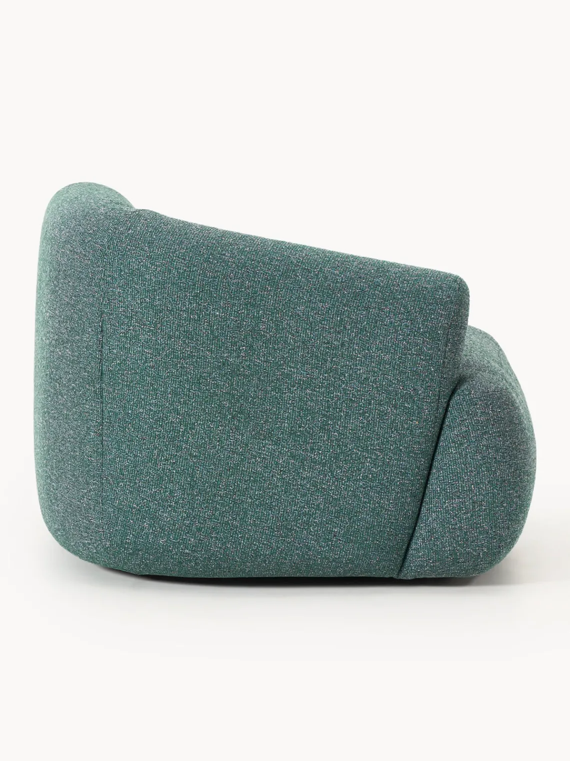 Sofás>Westwing Collection Módulo de esquina en tejido bouclé Sofia Bouclé jaspeado, azul petróleo