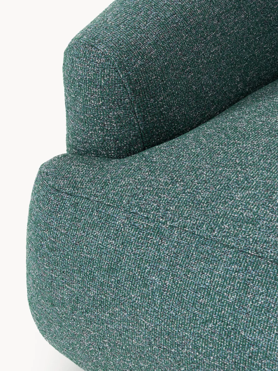 Sofás>Westwing Collection Módulo de esquina en tejido bouclé Sofia Bouclé jaspeado, azul petróleo