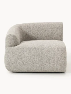 Sofás>Westwing Collection Módulo de esquina en tejido bouclé Sofia Bouclé jaspeado, beige