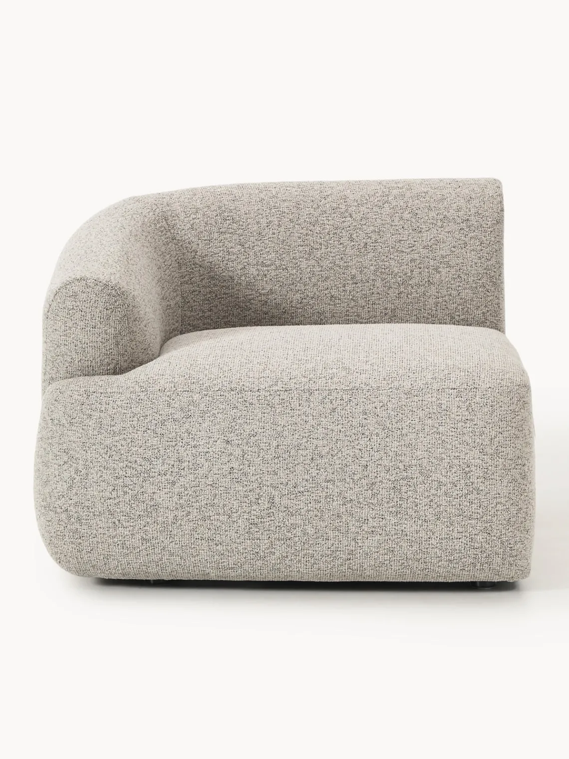 Sofás>Westwing Collection Módulo de esquina en tejido bouclé Sofia Bouclé jaspeado, beige