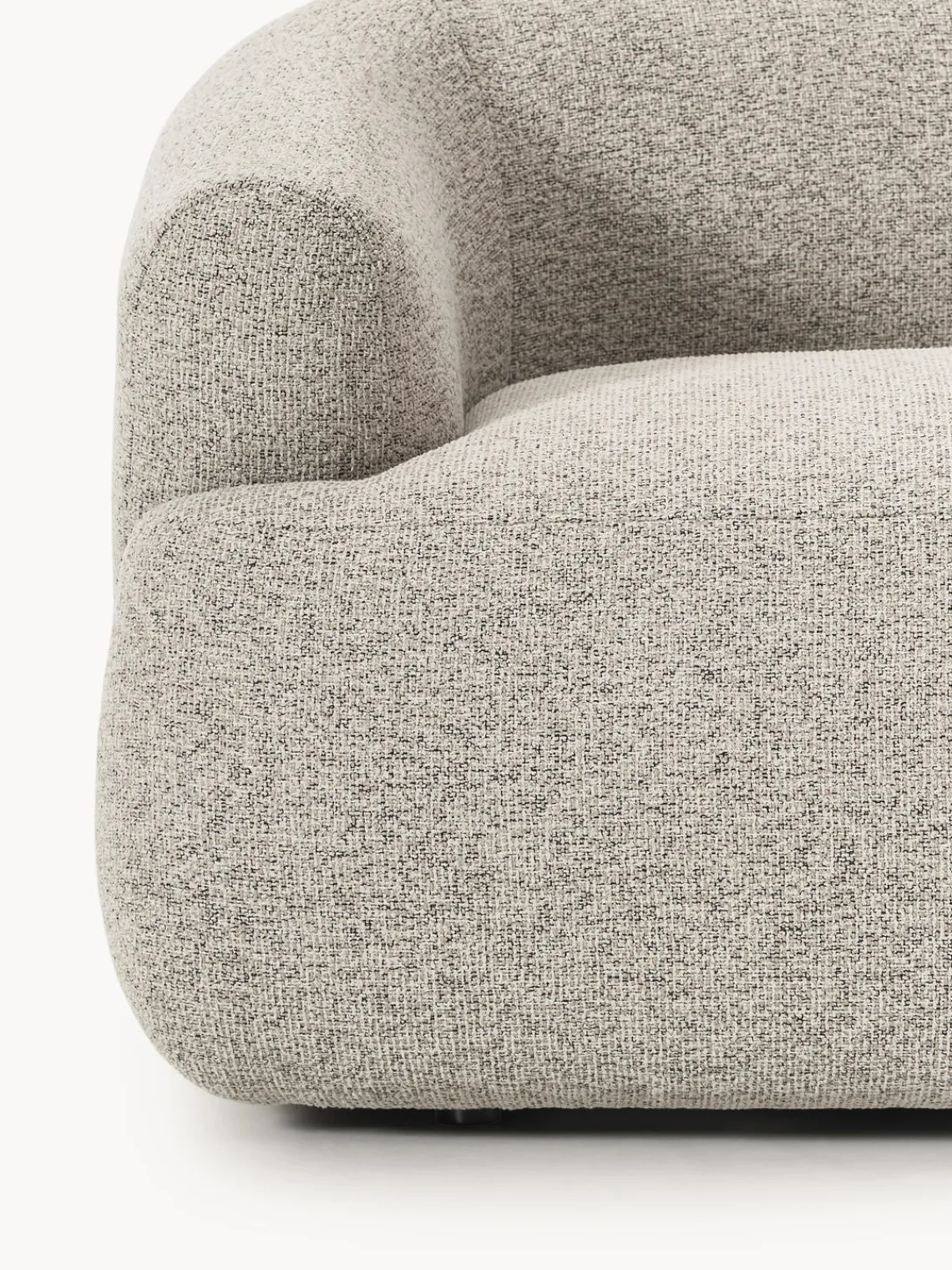 Sofás>Westwing Collection Módulo de esquina en tejido bouclé Sofia Bouclé jaspeado, beige