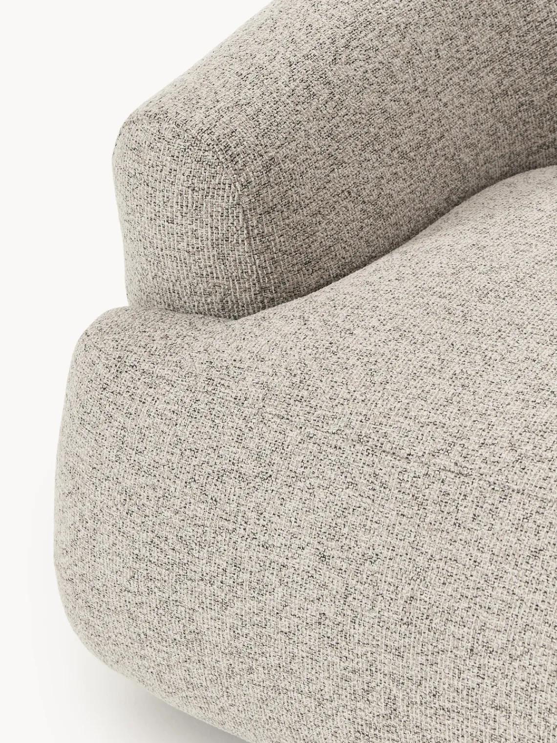 Sofás>Westwing Collection Módulo de esquina en tejido bouclé Sofia Bouclé jaspeado, beige