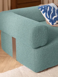 New Módulo de esquina en tejido bouclé Anton Sofás