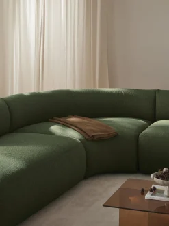 Best Módulo de esquina redondo en tejido bouclé Sofia Sofás