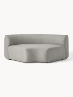 Sofás>Westwing Collection Módulo de esquina redondo Sofia Tejido grueso gris