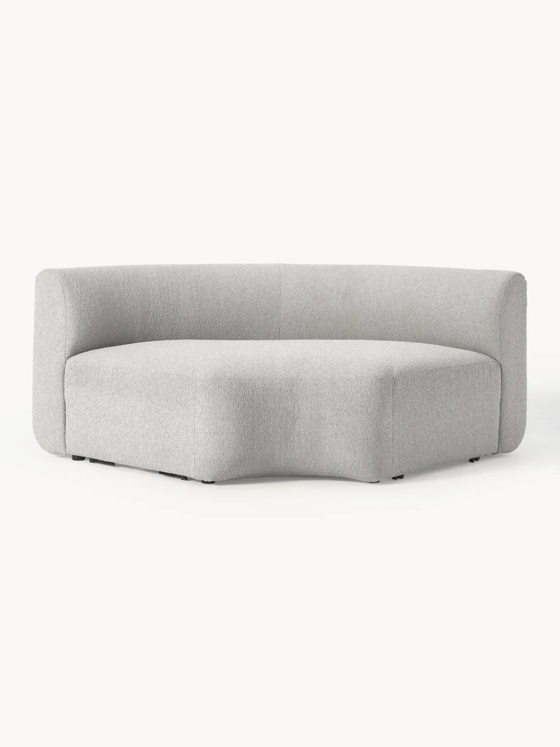 New Módulo de esquina redondo en tejido bouclé Sofia Sofás