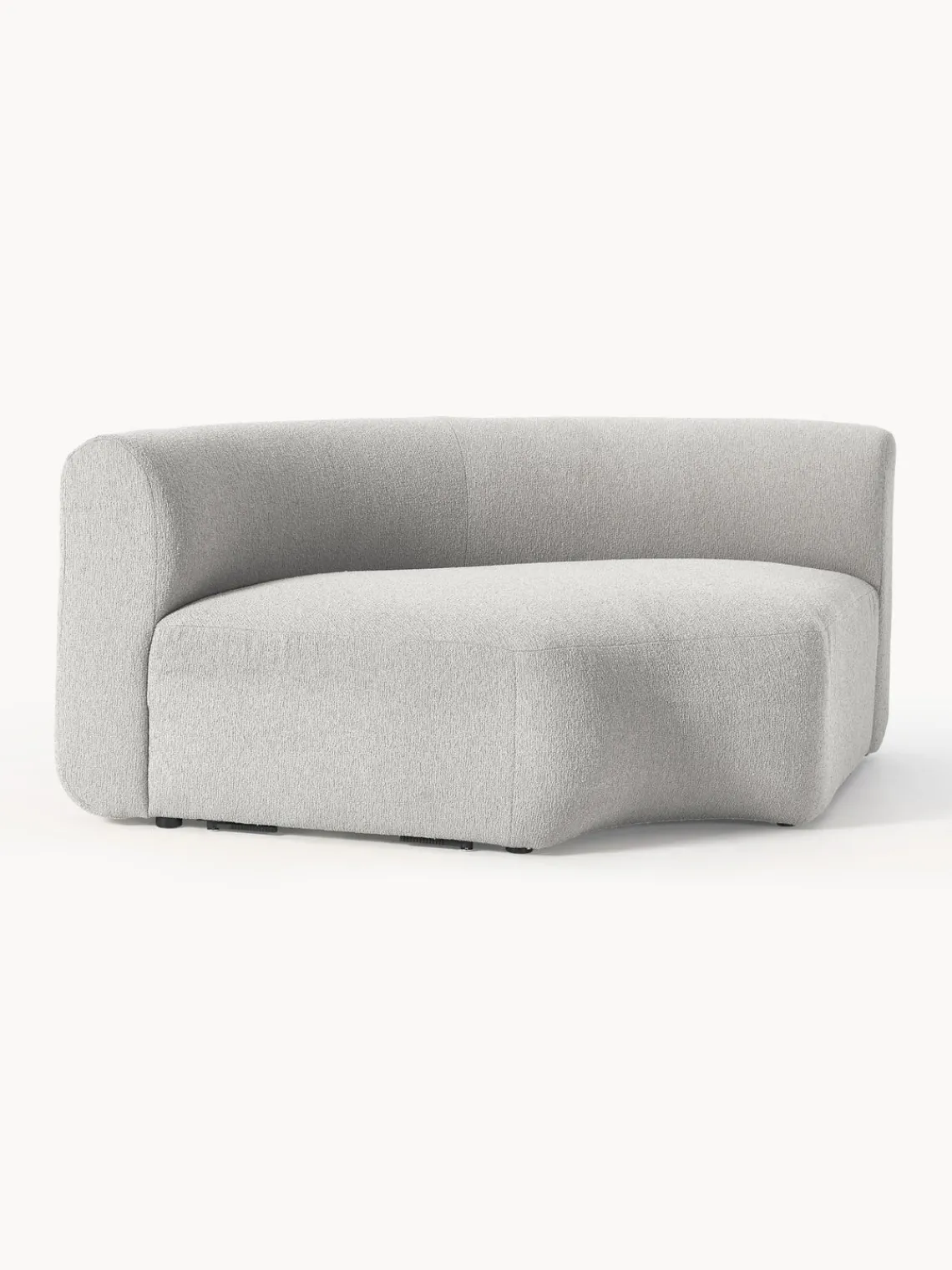 New Módulo de esquina redondo en tejido bouclé Sofia Sofás