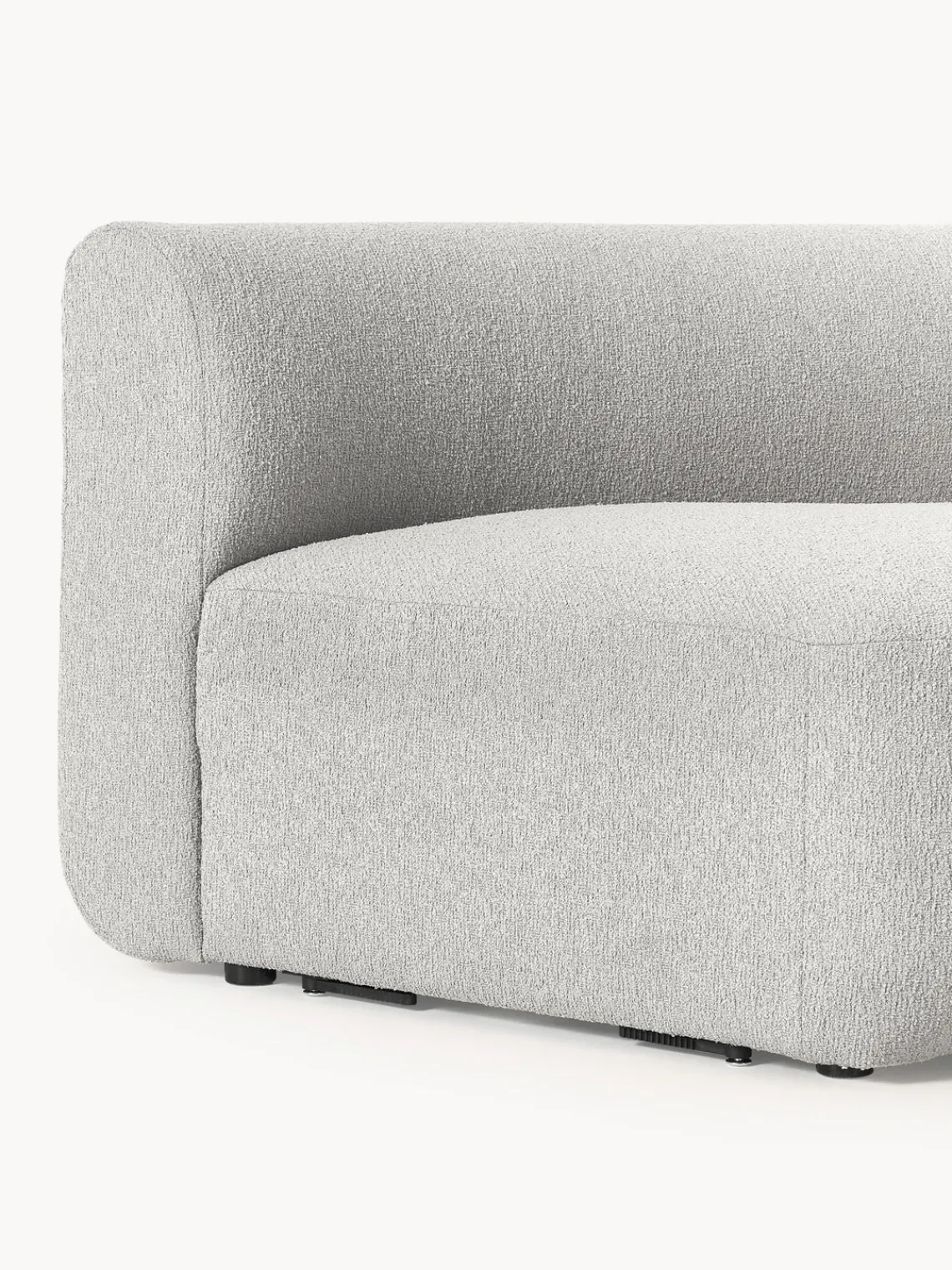 New Módulo de esquina redondo en tejido bouclé Sofia Sofás