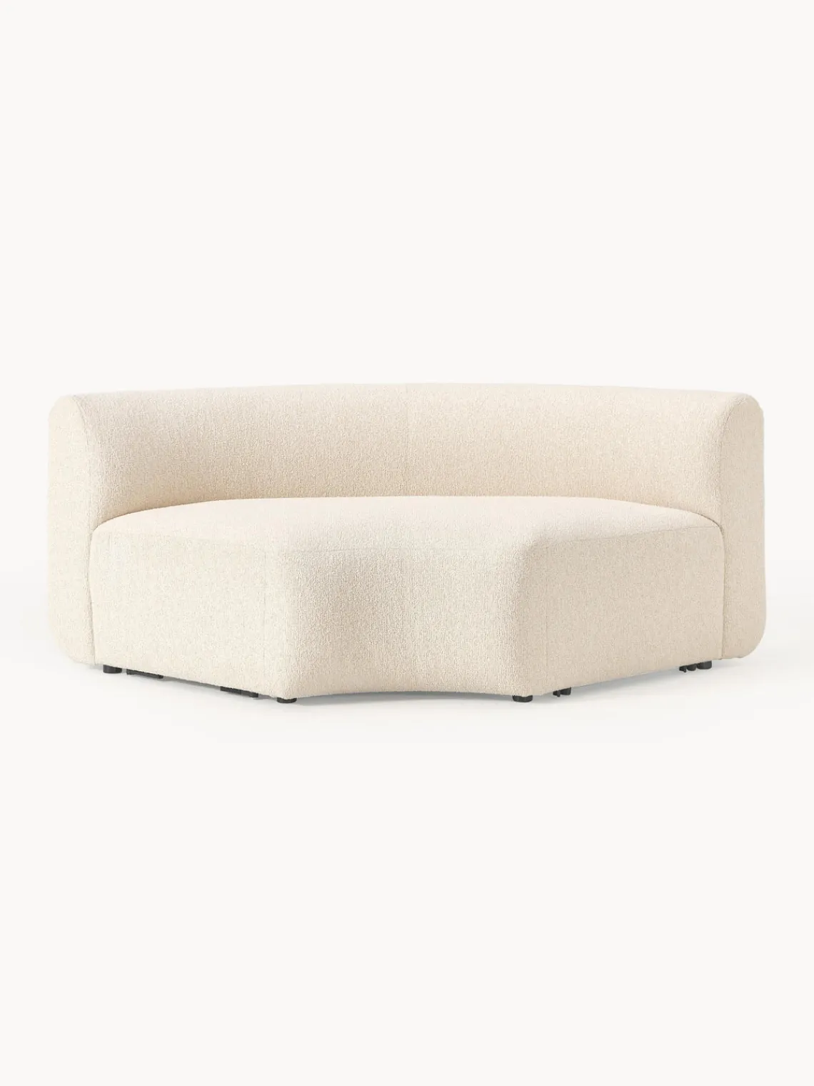 Online Módulo de esquina redondo en tejido bouclé Sofia Sofás