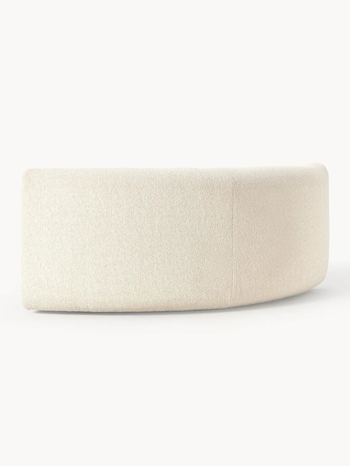 Sofás>Westwing Collection Módulo de esquina redondo en tejido bouclé Sofia Bouclé blanco Off White